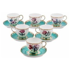Чайный набор на 6 перс. Цветок Неаполя JK- 21 113-451399 Pavone