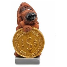 Статуэтка Собака Блад-хаунд Монета на удачу (W.Stratford) RV-913 113-904585