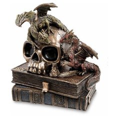 Статуэтка Драконы на черепе и книгах WS-919 113-905359 Veronese