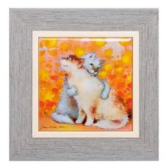 Панно керамическое Зайчики 10х10 ANG-930 113-504192 Artangels