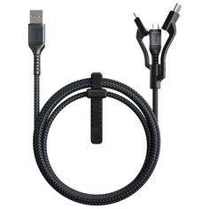 Кабель для iPod, iPhone, iPad Nomad Universal Kevlar USB- A to Lightning/USB- C/microUSB 1.5m (NM01012B00)