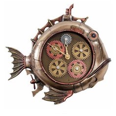 Статуэтка- часы в стиле Стимпанк Рыба WS-907 113-905347 Veronese