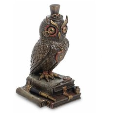 Статуэтка в стиле Стимпанк Сова на книгах WS-278 113-904290 Veronese