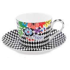 Чашка с блюдцем Цветочный модерн (Stechcol) SL-23 113-451823