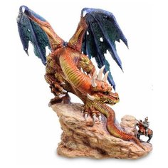 Статуэтка Дракон и воин - храбрость неуместна WS-267 113-904530 Veronese