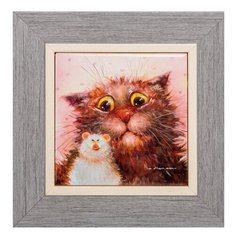 Панно керамическое Кошки- мышки 10х10 ANG-932 113-504194 Artangels