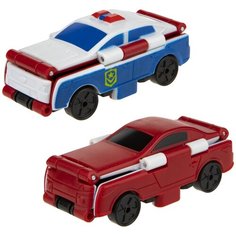 Машинка 1 TOY Transcar Double 2 в 1: Патрульная машина/Спорткар Т18287, 8 см, синий/белый/красный