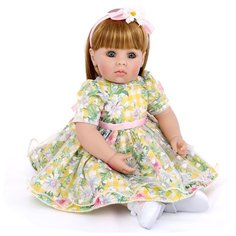 Reborn Kaydora Кукла Реборн мягконабивная (Reborn Cloth Body Doll 20 inch) Девочка в ярком цветочном платье (51 см)