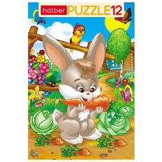 Пазл Hatber Cartoons Collection в рамке Хитрый зайчик (12ПЗ4_12551), 12 дет.