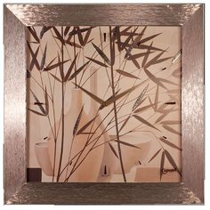 Часы настенные кварцевые Lowell 11968 бежевый/бронзовый