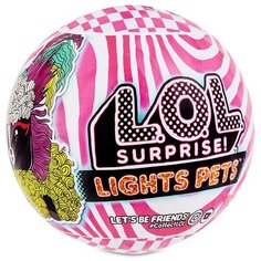 LOLs MGA Entertainment Кукла игрушка шарик LOL Сюрприз Светящиеся - Светящиеся Питомцы (L.O.L. Surprise! Lights Pets with Real Hair & 9 Surprises Including Black Light Surprises)