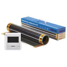 Инфракрасный теплый пол NUNICHO 1 м2 с программируемым белым терморегулятором, пленочный мат 220 Вт/м2