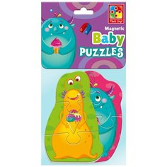 Мягкие магнитные пазлы Vladi Toys Baby puzzle "Монстрики" 2 картинки, 7 эл VT3208-22