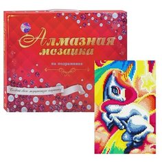 Алмазная мозаика 22х32 "Сказочный единорог" (класс) с подр., с полн. заполн. (19цв.) Рыжий кот