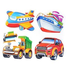 Пазлы мягкие для малышей Транспорт (изолон) Рыжий кот