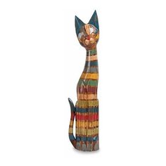 Статуэтка Кошка 60 см (албезия, о. Бали) 99-034 113-403855 Decor & Gift