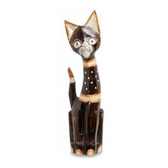 Статуэтка Кошка 40 см (албезия, о.Бали) 99-148 113-403969 Decor & Gift