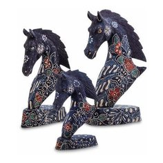 Фигурка Лошадь набор из трех 25,20,15 см (батик, о. Ява) 10-015 113-402381 Decor & Gift