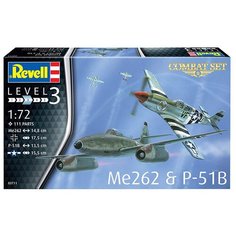 "Revell" 03711 Модель сборная Combat Set Турбореактивный истребитель Me262 и истребитель дальнего радиуса действия P-51B 1/72