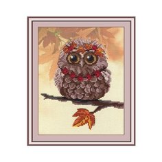 Набор для вышивания "М.П.Студия" РК №01 на дизайнерской канве №311 "Совенок осень" 20 х 20 см