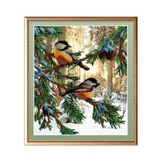 Набор для вышивания "М.П.Студия" БГ №03 №233 "Птички в лесу" 28 х 23 см