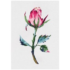 Набор для вышивания "PANNA" "Живая картина" JK-2196 "Розовый бутон"