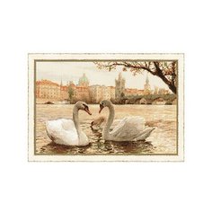 Набор для вышивания "RIOLIS" "Сотвори Сама" 1364 "Лебеди. Прага" 45 х 30 см Риолис