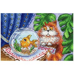 Набор для вышивания "М.П.Студия" НВ №109 №721 "Пушистый наблюдатель" 22 х 15 см
