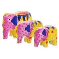 Статуэтка Слон набор из трех (албезия, о. Бали) 99-374 113-404195 Decor & Gift