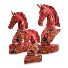 Фигурка Лошадь набор из трех 25,20,15 см (батик, о. Ява) 10-014 113-402380 Decor & Gift