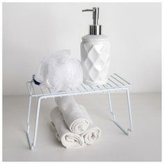 Полка универсальная Skiico Kitchenware 24×14.3×14 см / Металлическая полка для кухонных принадлежностей Белый