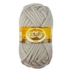 Пряжа Adelia Fast, 78% акрил, 22% шерсть, 3*150 г, 45+-2 м, №11, светло-серая (""FAST"")