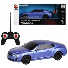 Машина р/у Пламенный мотор 1:24, Bentley Continental Supersports, синий (870508)