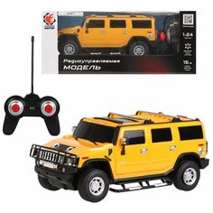 Машина р/у Пламенный мотор 1:24, Hummer H2, желтый (870526)