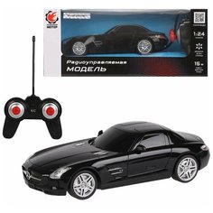 Машина р/у Пламенный мотор 1:24, Mercedes-Benz SLS AMG, черный (870507)