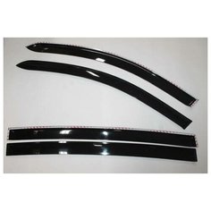 Дефлекторы дверей (ветровики) Renault Sandero I 10-14 клеящиеся (Voin) (Azard)