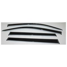 Дефлекторы дверей (ветровики) Nissan X-Trail II кроссовер 07-14 клеящиеся (Voin) (10) (Azard)