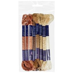 Набор ниток для вышивания Gamma мулине, 100% вискоза, 8*8 м, №12, Сепия