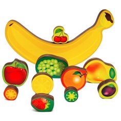 Развивающая игрушка Сибирские игрушки Балансир Фрукты (138103), желтый/красный/зеленый