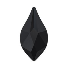 Стразы неклеевые Swarovski цветные, 7,5*4,3 мм, кристалл, 12 шт, в пакете, черный