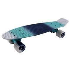 Скейтборд пластиковый Multicolor 22 blue/sea 1/4 Tech Team