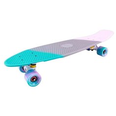 Скейтборд пластиковый Tricolor 27 seablue/white1/4 Tech Team