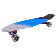 Скейтборд пластиковый Tricolor 27 grey/blue 1/4 Tech Team