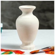 Керамика ручной работы Фигурка-раскраска "Ваза", под роспись, 12 см