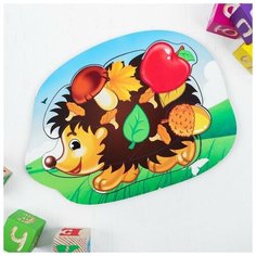 WoodLand Toys Рамка- вкладыш деревянная «Ёжик с грибами