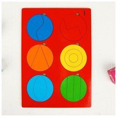 Оксва Головоломка логическая «Сложи круг №1», по методике Никитина 30 ? 21 см, микс