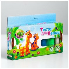 Развивашки Тесто для лепки в коробке, 6 цветов, 150 г