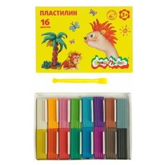 Каляка- Маляка Пластилин 16 цветов 240 г «Каляка- Маляка», со стеком