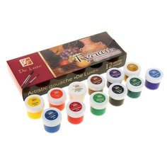 Луч Гуашь художественная 12 цветов х 20 мл, De Luxe