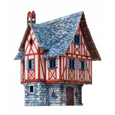 "Умная бумага" Модели-пазлы "Средневековый город" 01 379 _Дом купца _ Не в масштабе